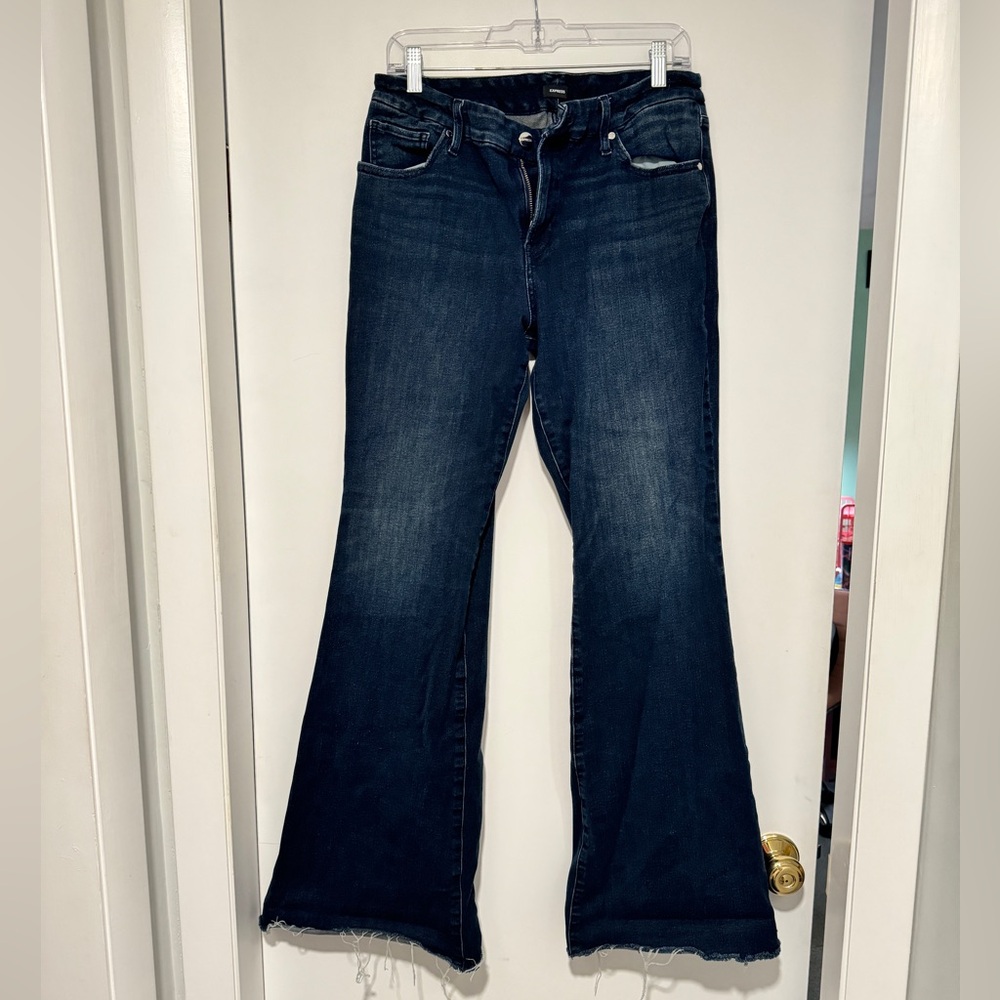 Express Jeans, Size 14 Long, Frayed Hem